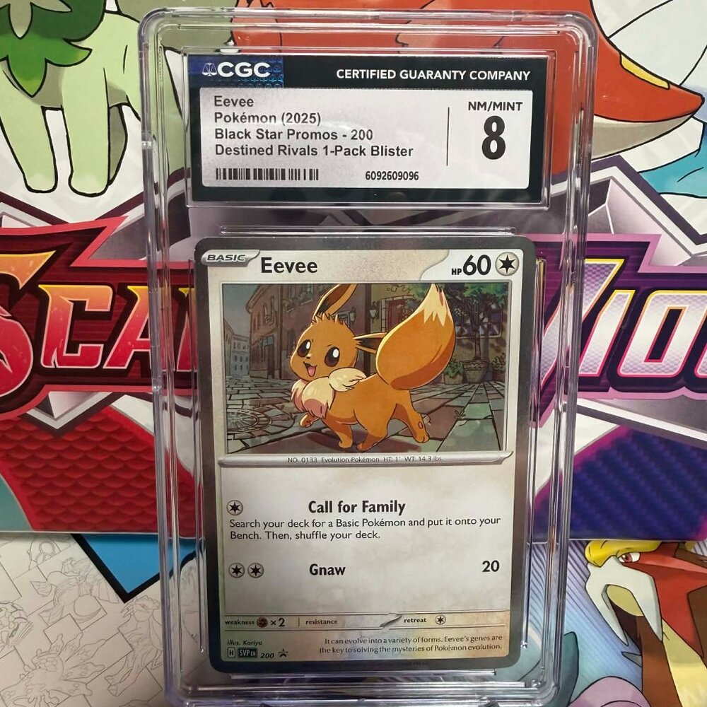 Pokemon Eevee SVP 200 Black Star Promo - Destined Rivals - CGC 8
